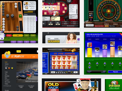 Various casinos and bookmakers UI design